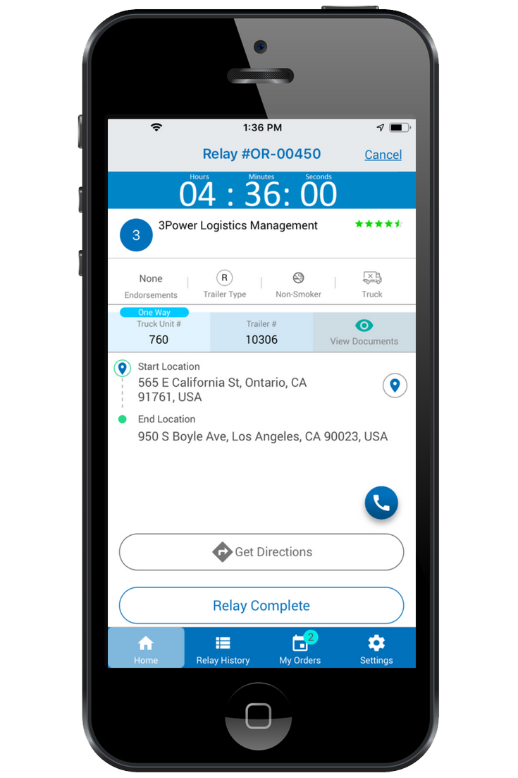 Relay on demand, truck driver on demand, hire truck drivers, trucking app