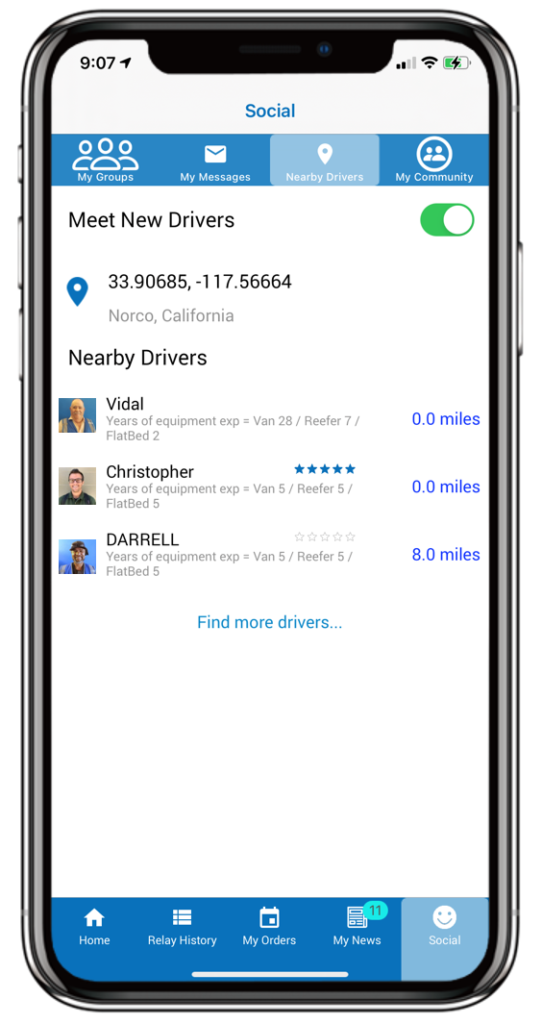Other Nearby Drivers 1